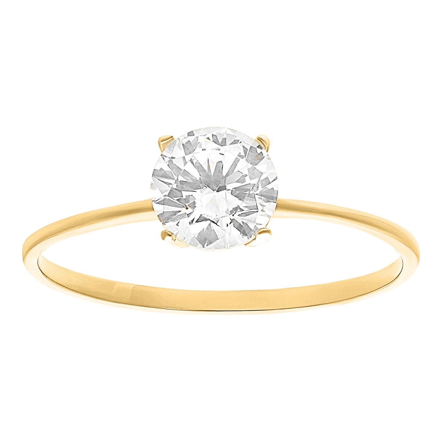Solitario en Oro 10k con Circonia