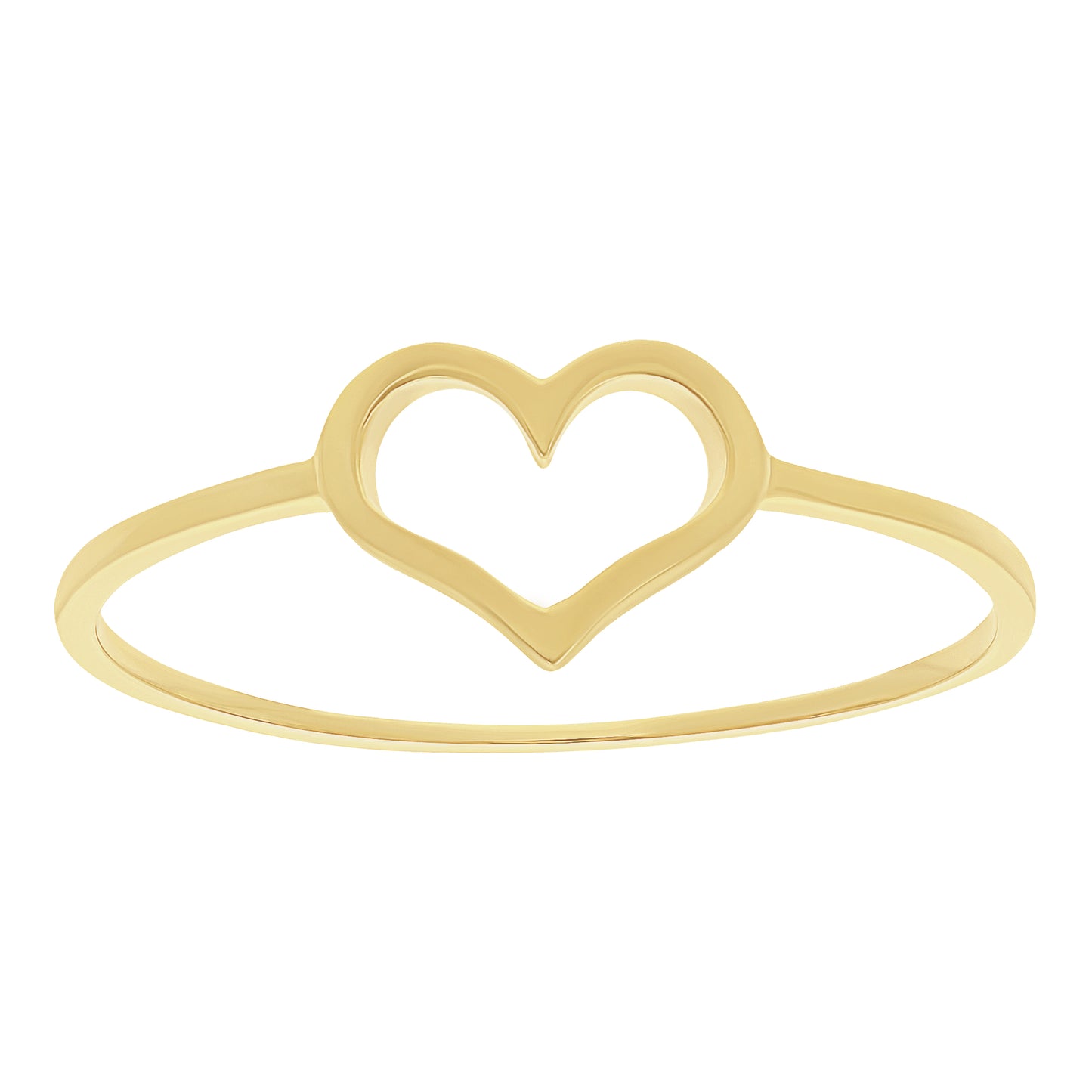 Anillo Silueta de Corazon en Oro 10k