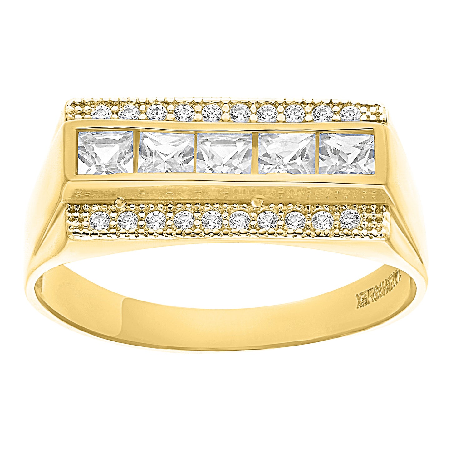 Men's 10k Gold Ring with Zirconia