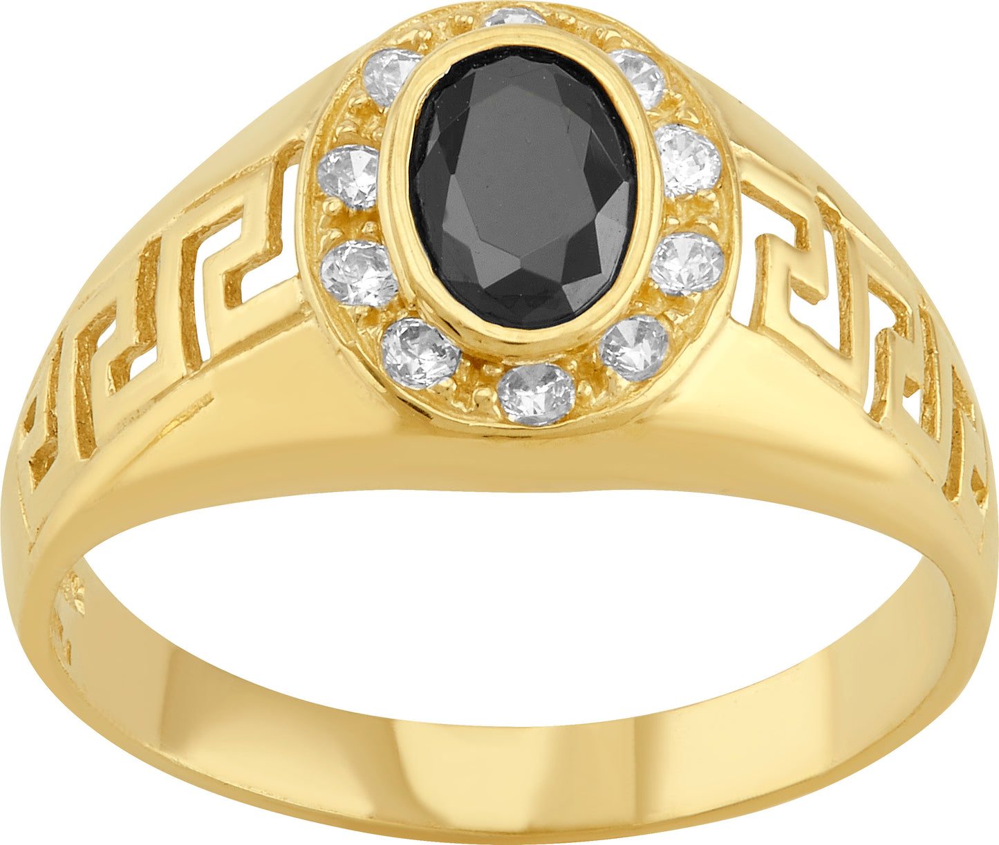 Anillo para Hombre en Oro 10k con Circonias