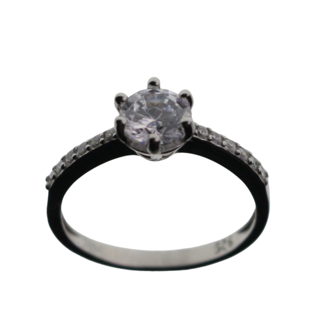SOLITARIO PLATA ZIRCONIA