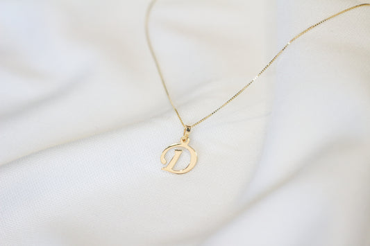 Gargantilla en Oro 14k Inicial "D"