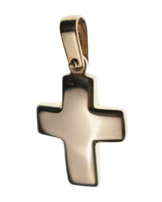 Cruz Cóncava en Oro Amarillo 14k