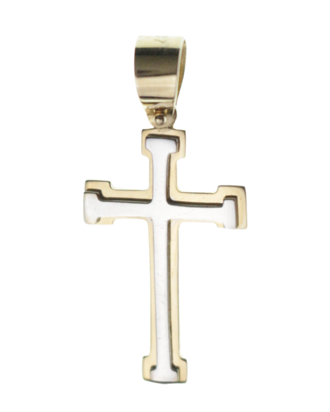 CRUZ ORO 14K DOBLE COMBINADA