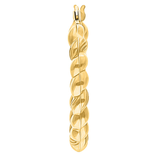 Arracadas con Diseño Entrelazado Diamantado en Oro 10k