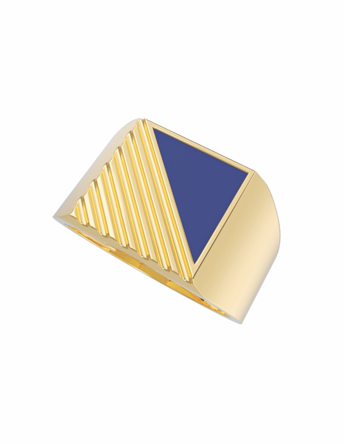 Anillo de Oro 10k y 14k con Diseño Geométrico