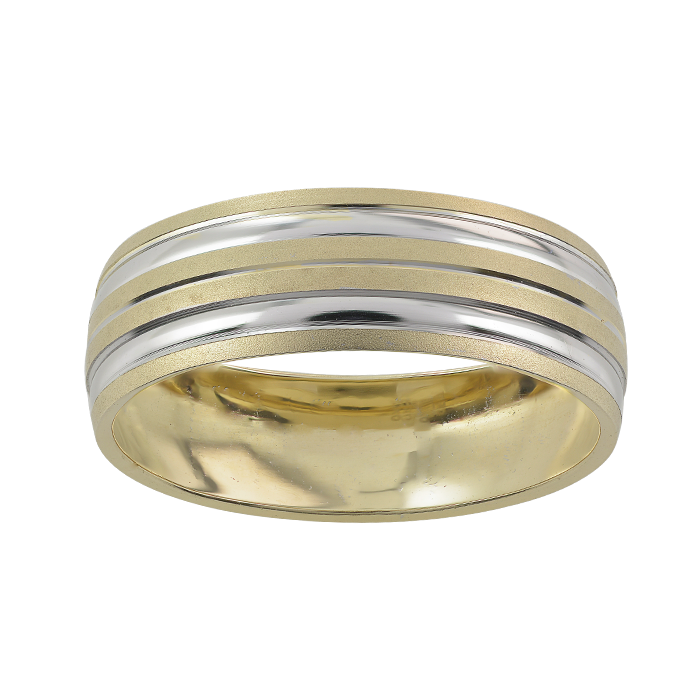 ARGOLLA ORO 14K LINEAS INTERCALADAS