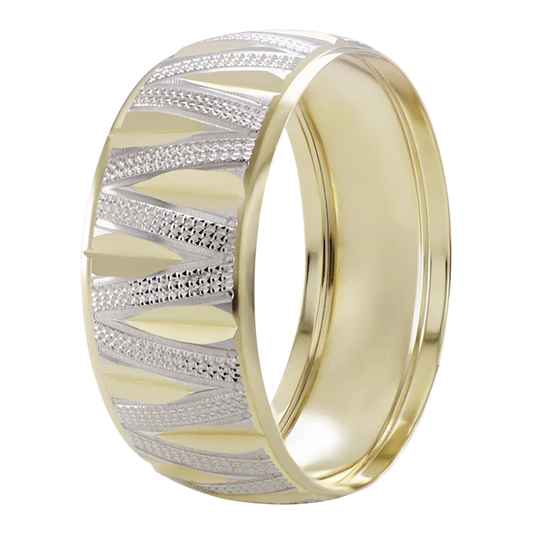 ARGOLLA ORO 14K ZIG-ZAG COMBINADO.