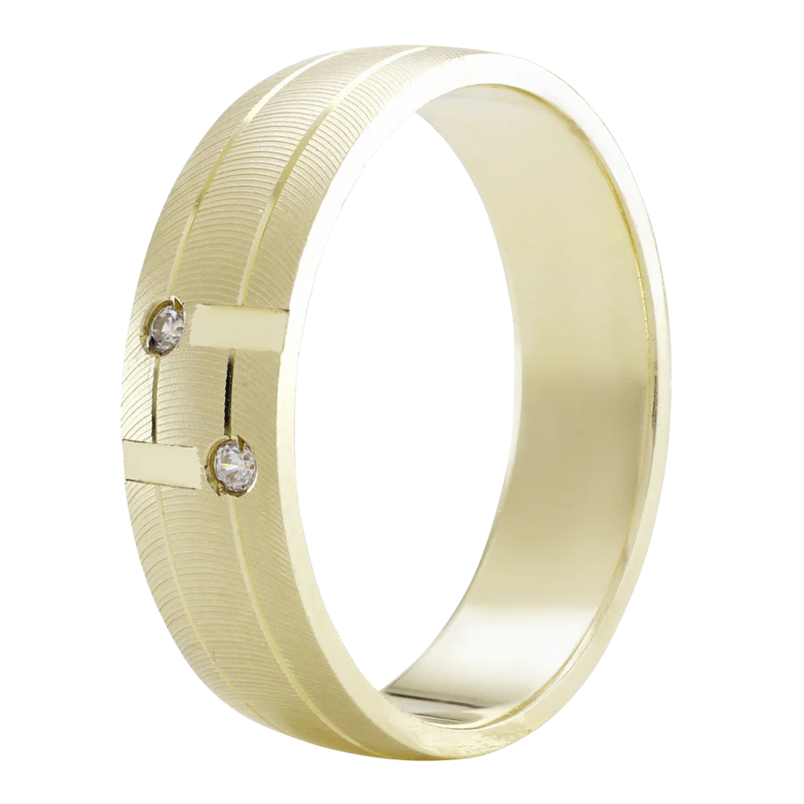 Argolla en Oro Amarillo 14k con Circonias