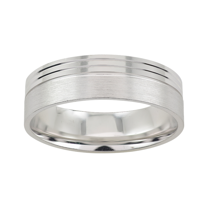 ARGOLLA 14k ORO BLANCO 2 ACABADOS.
