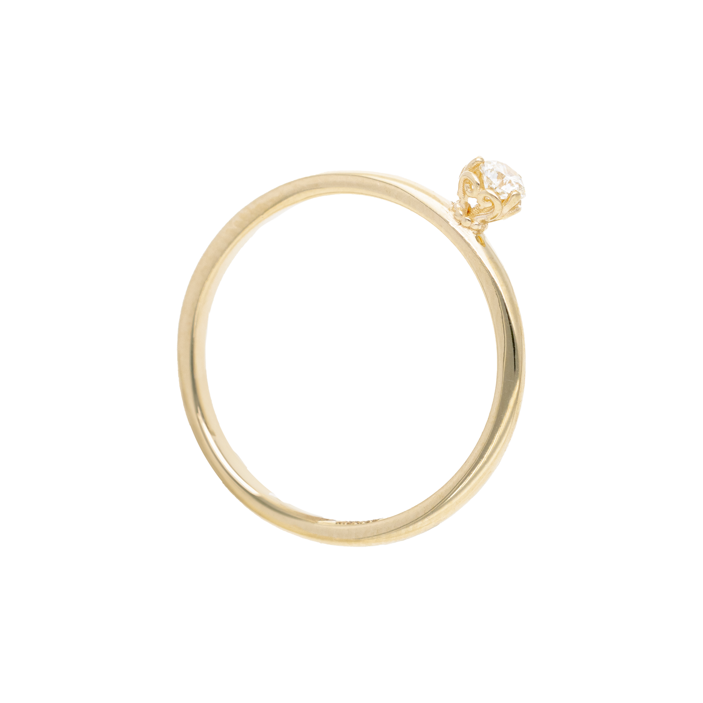SOLITARIO ORO 14K SENCILLO ZIRCONIA