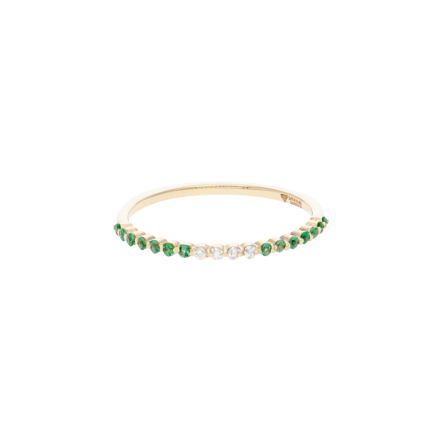 CHURUMBELA ORO 14K ESMERALDA/ZIRCONIA
