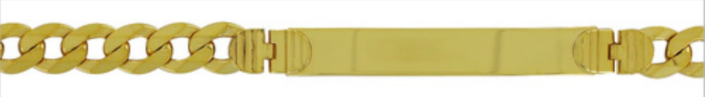 ESCLAVA ORO 10-14k FIGARO PLACA