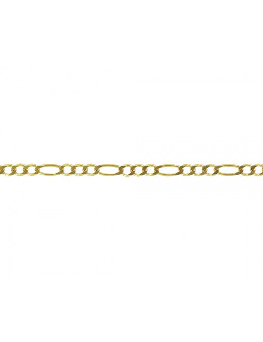 Cadena Estilo Fígaro 3x1 En Oro De 10k y 14k
