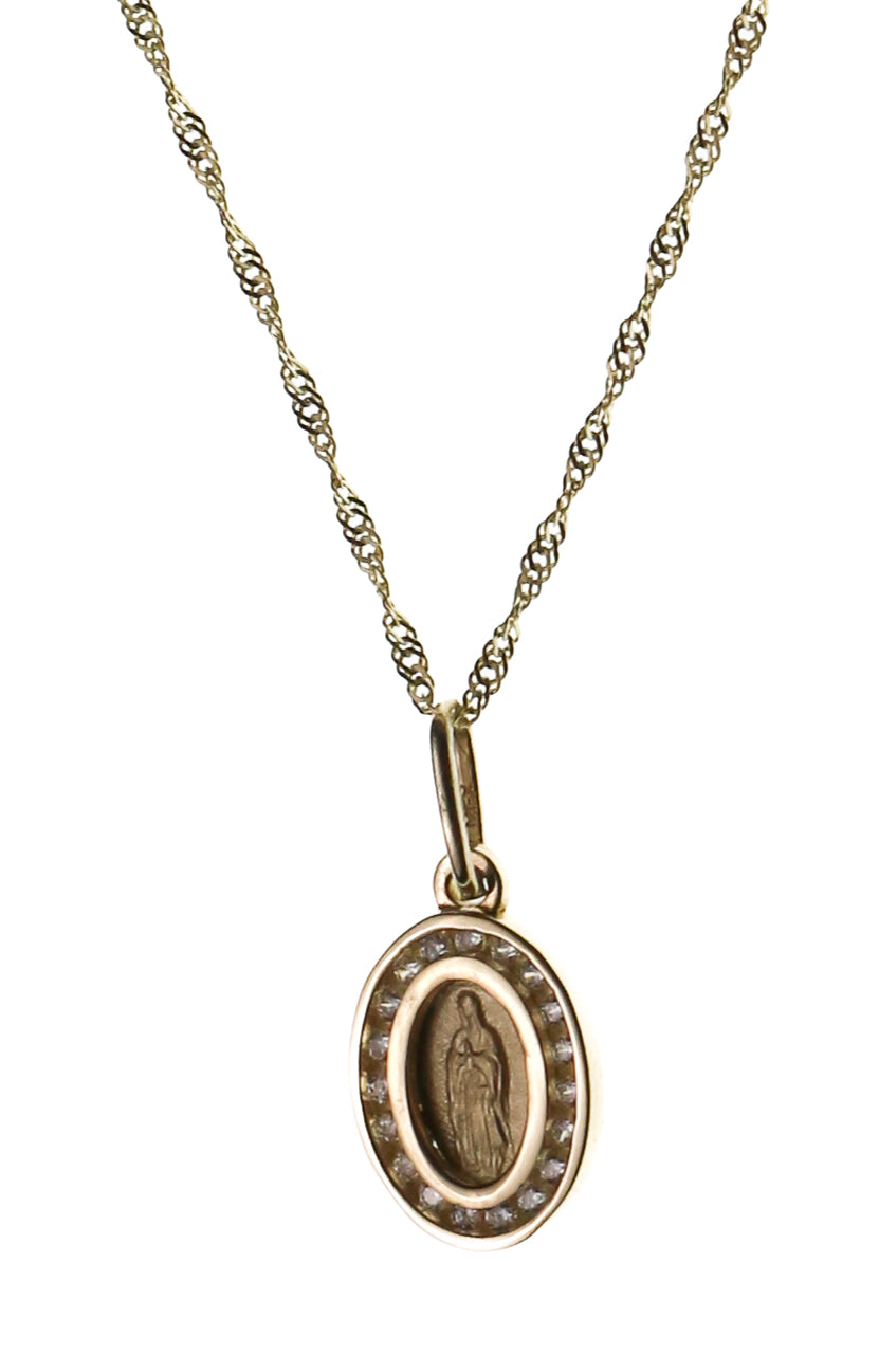 MEDALLA ORO 14K VIRGEN GUADALUPE