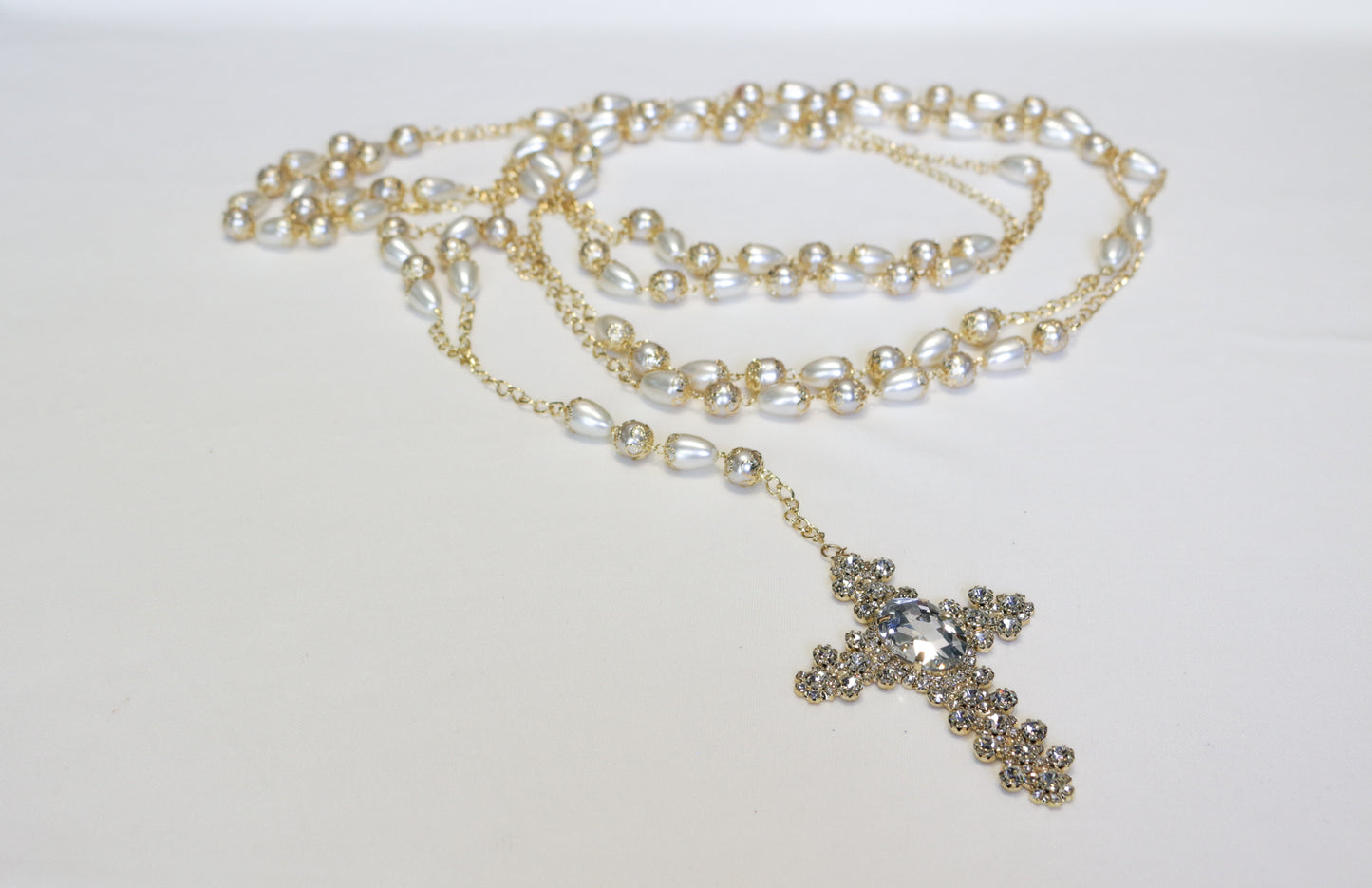 LAZO PERLAS CHAPA DE ORO EN 14K