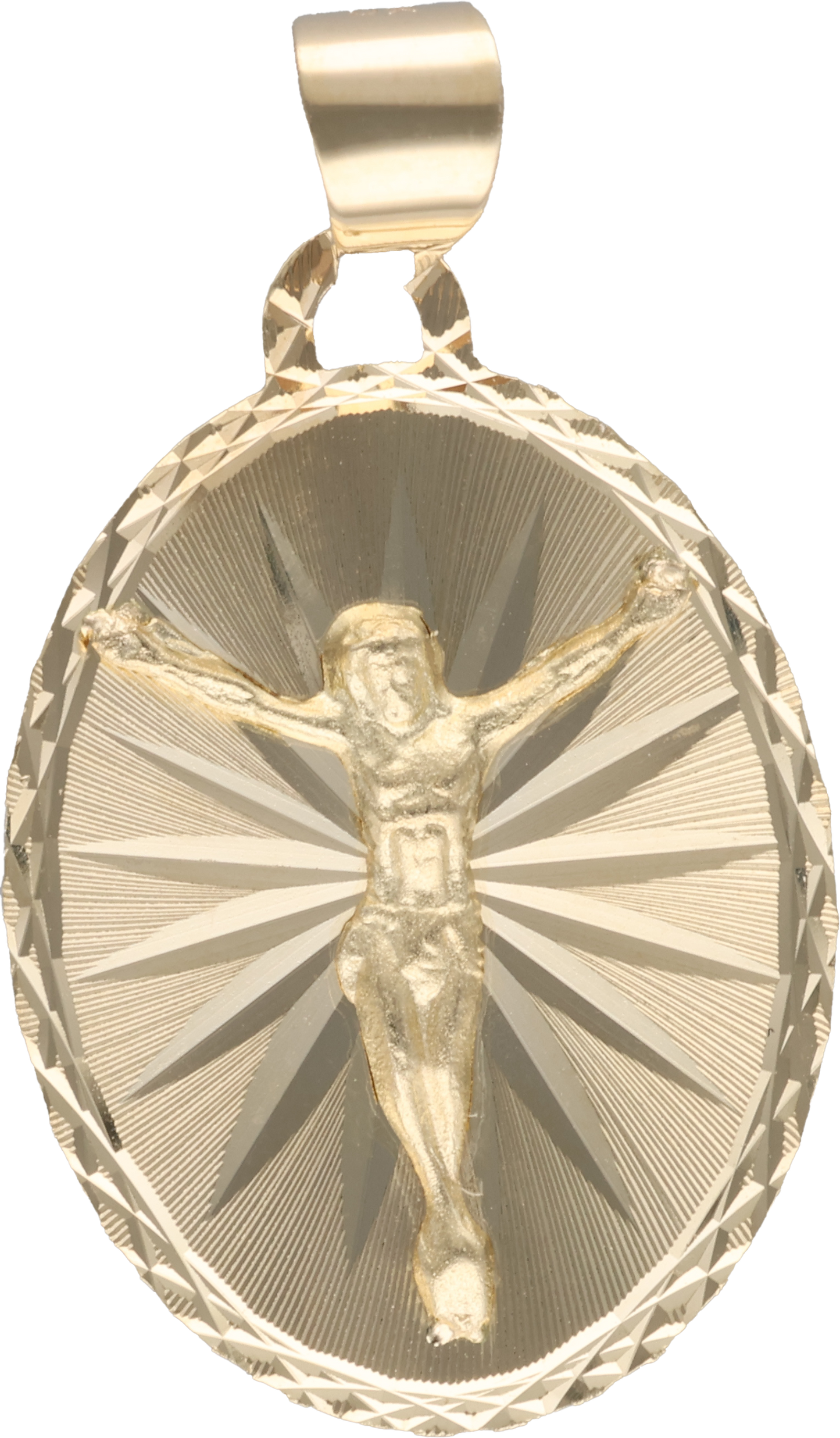 MEDALLA CRISTO ORO 10-14K (12mm)