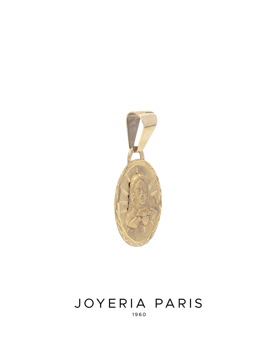 Medalla del Sagrado Corazón de 12mm en Oro 10k y 14k