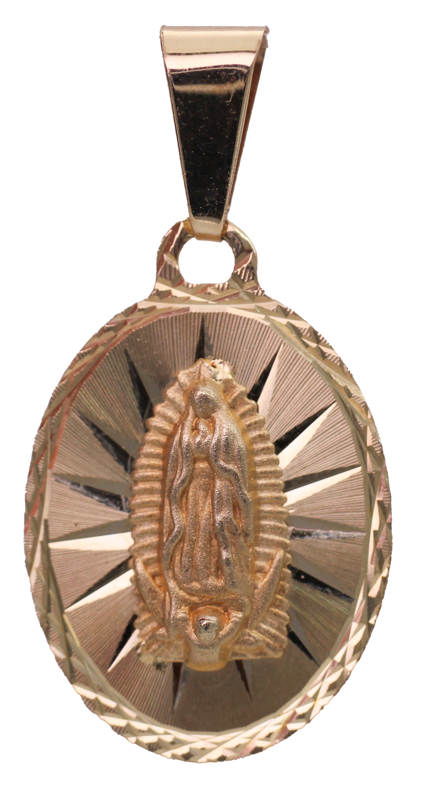 MEDALLA VIRGEN DE GUADALUPE ORO 10-14K (15mm)