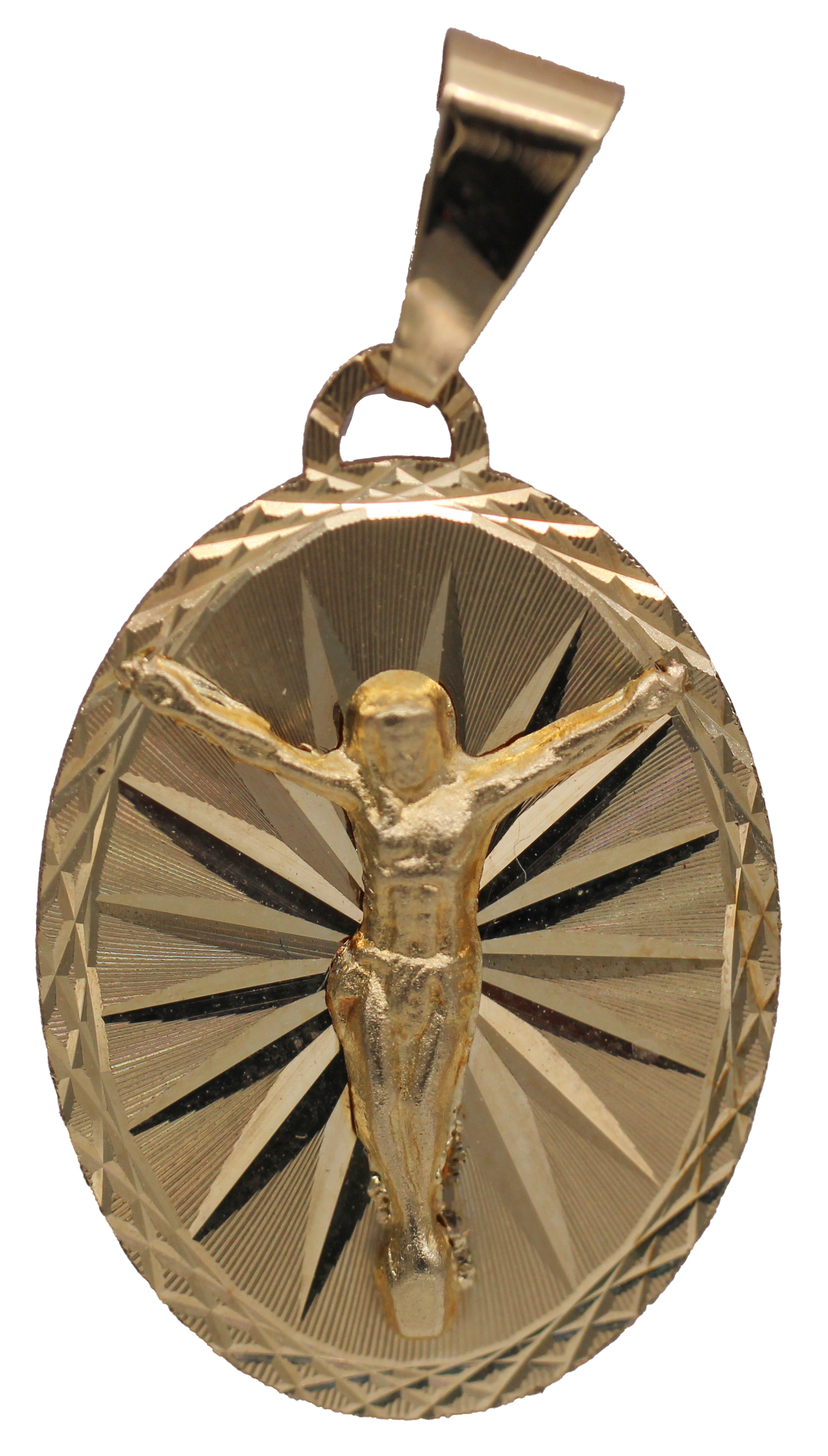 MEDALLA CRISTO ORO 10-14K (19mm)