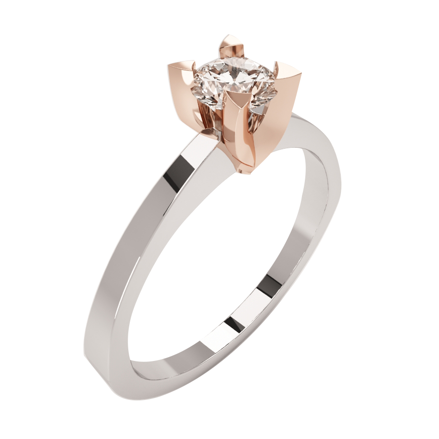 SOLITARIO ORO 14K ZIRCONIA