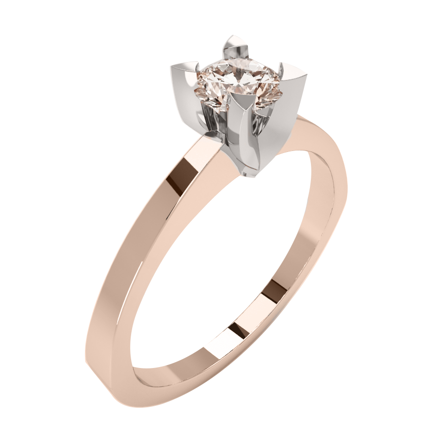 SOLITARIO ORO 14K ZIRCONIA