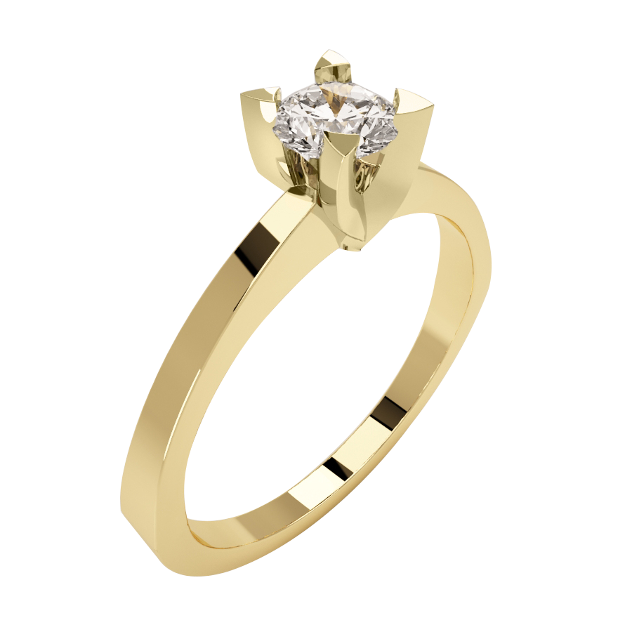 SOLITARIO ORO 14K ZIRCONIA