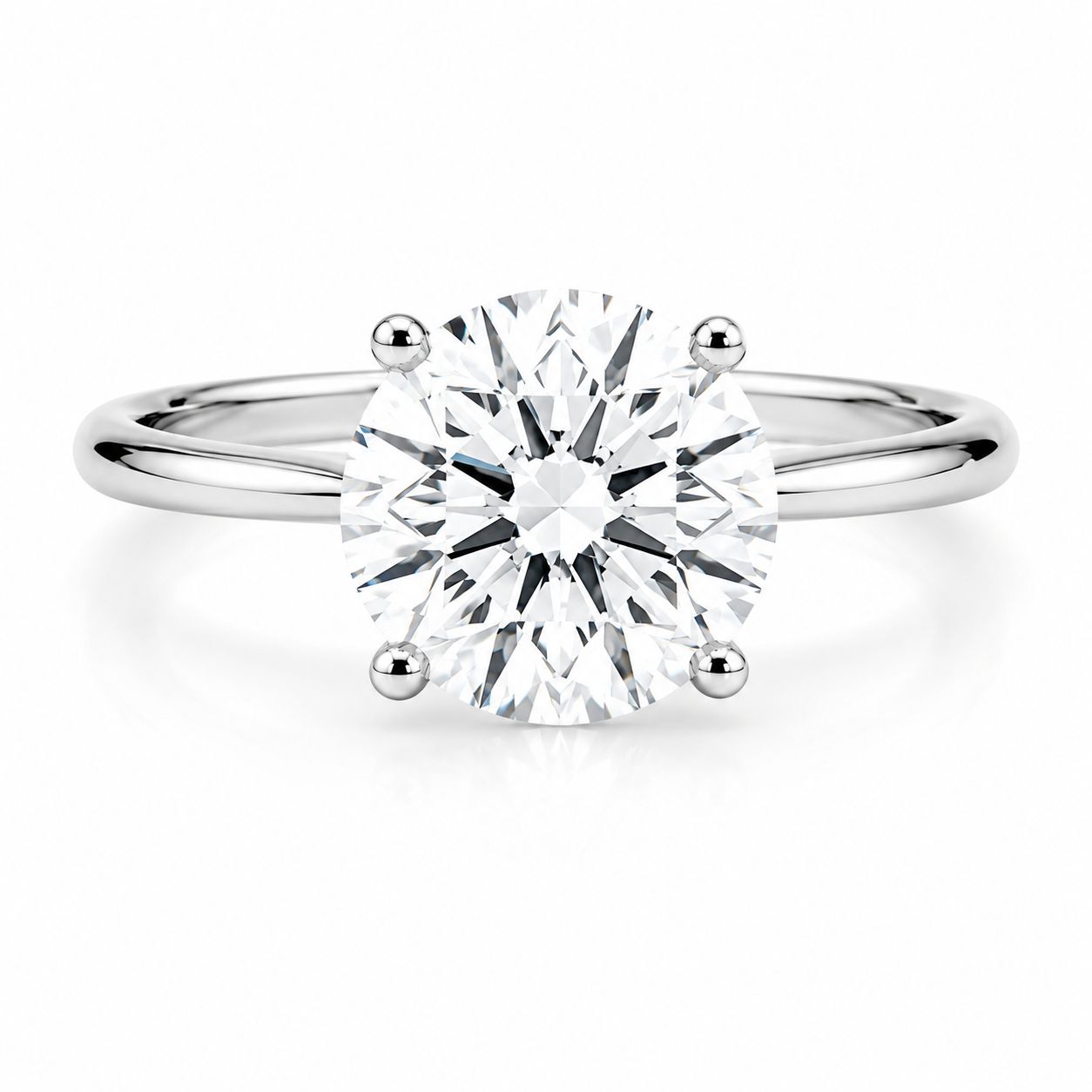 Solitario Corte Redondo de 1.5ct en Oro 14k