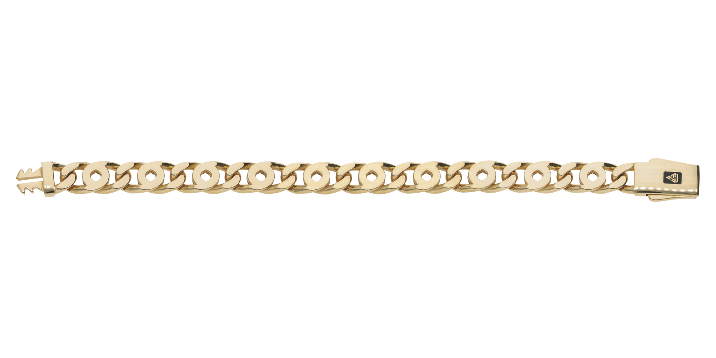 Pulsera en Oro 10k y 14k con Diseño Calado y liso