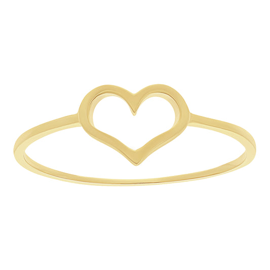 Anillo Silueta de Corazon en Oro 10k