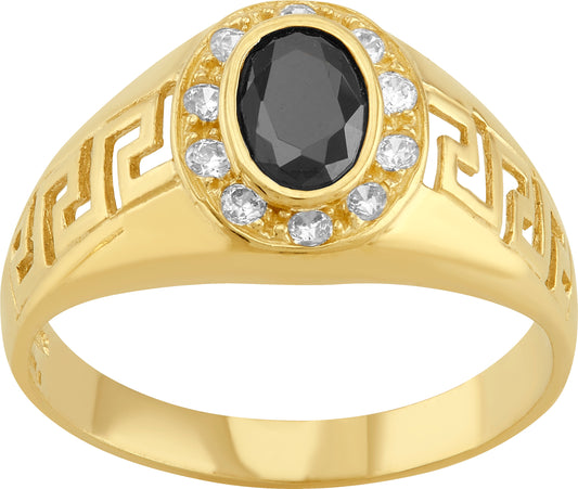 Anillo para Hombre en Oro 10k con Circonias