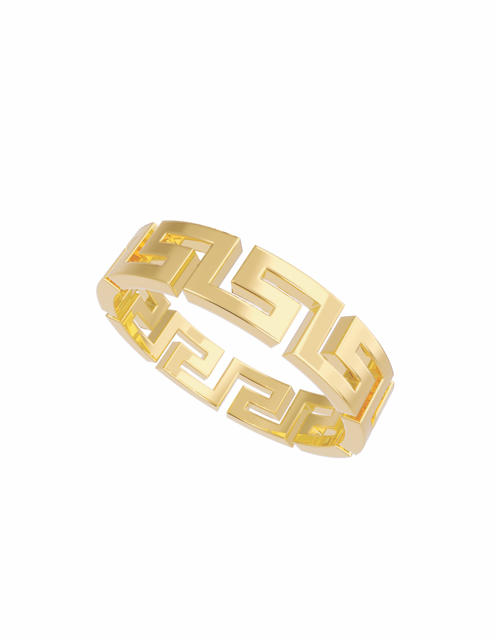 Anillo Grecas en Oro 10k y 14k