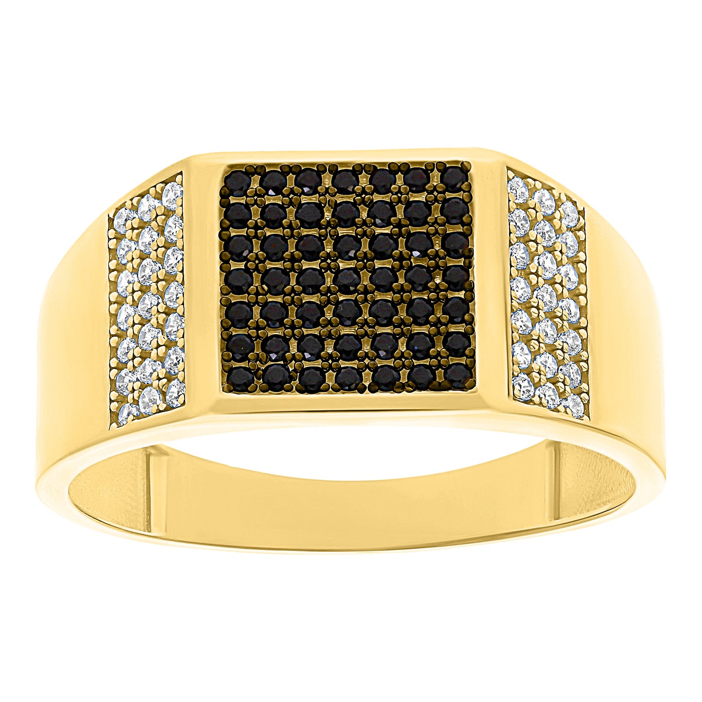 Anillo para Hombre en Oro 10k con Circonias
