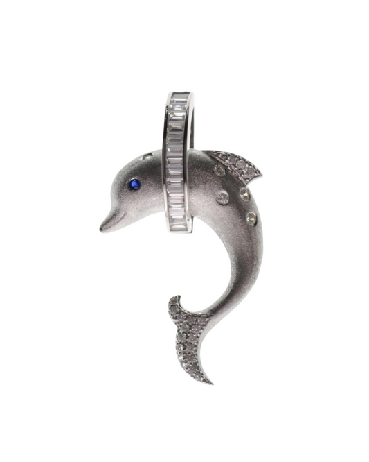 DIJE DELFIN PLATA ZIRCONIAS