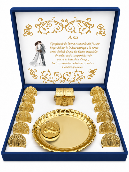 Arras Matrimoniales en Chapa de Oro con Estuche