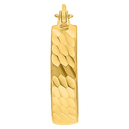 Arracadas Anchas Diamantadas en Oro 10k