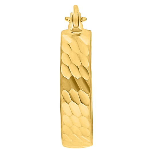 Arracadas Anchas Diamantadas en Oro 10k