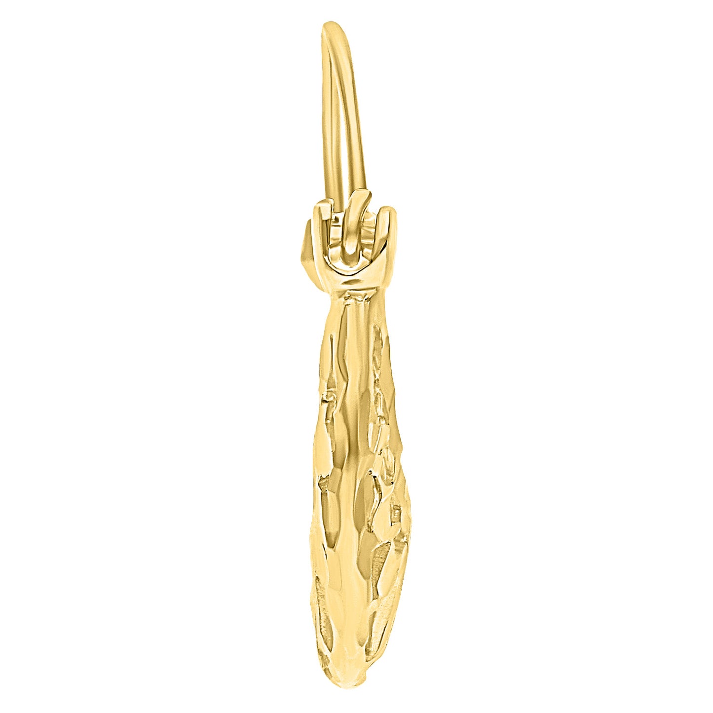 Arracadas Diamantadas Caladas en Oro de 10k