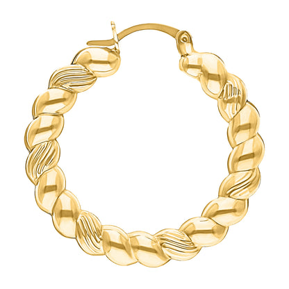 Arracadas con Diseño Entrelazado Diamantado en Oro 10k