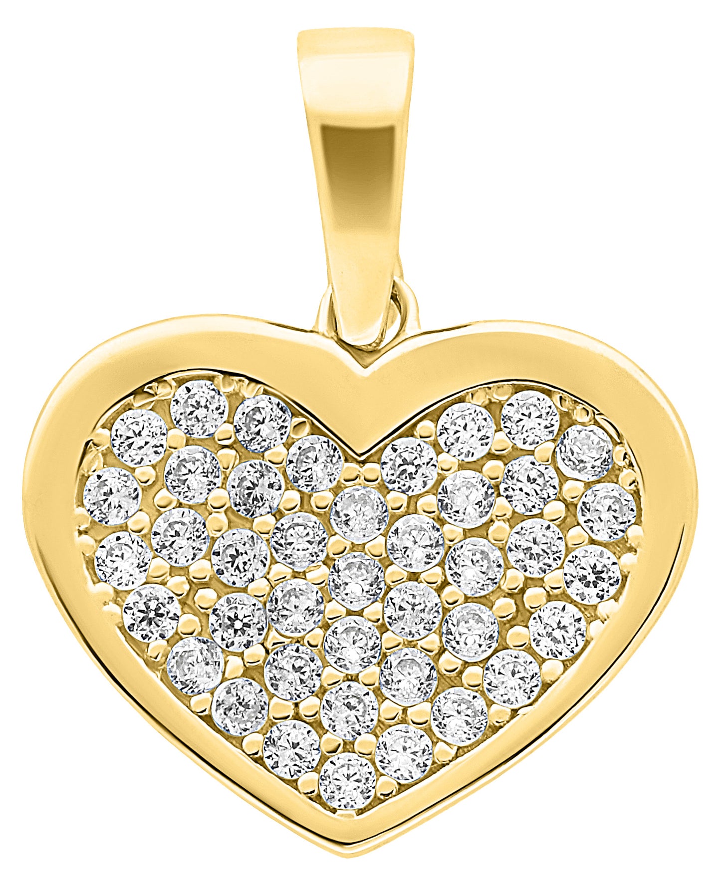 Dije de Corazón con Circonias en Oro 10k