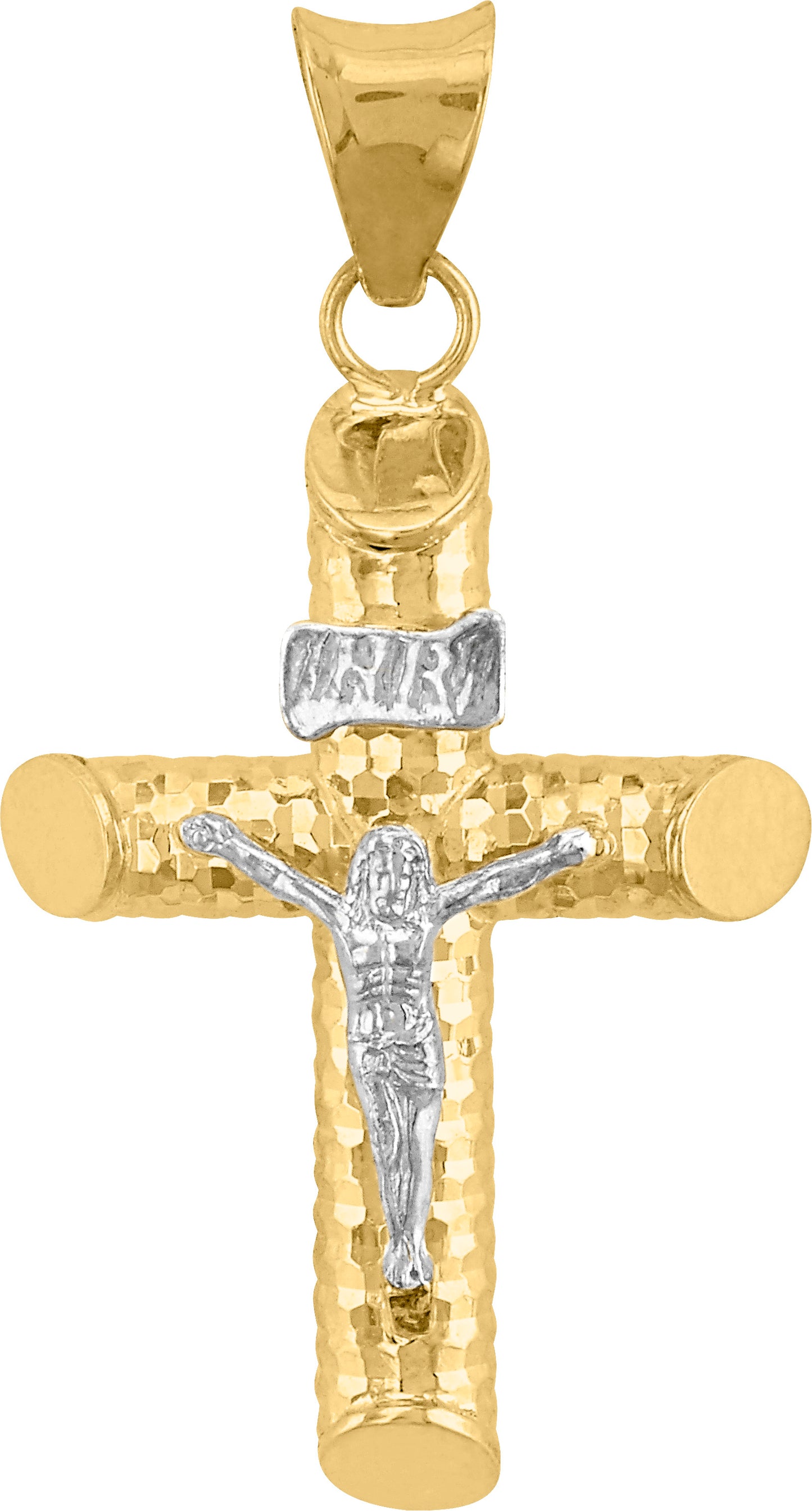 Crucifijo Diamantado en Oro de 10k
