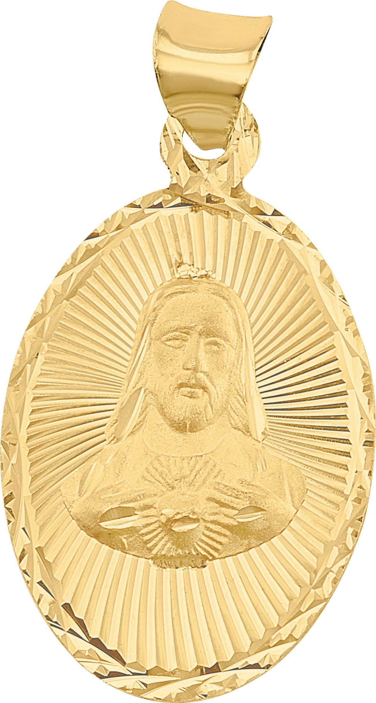 Medalla Sagrado Corazón en oro de 10k