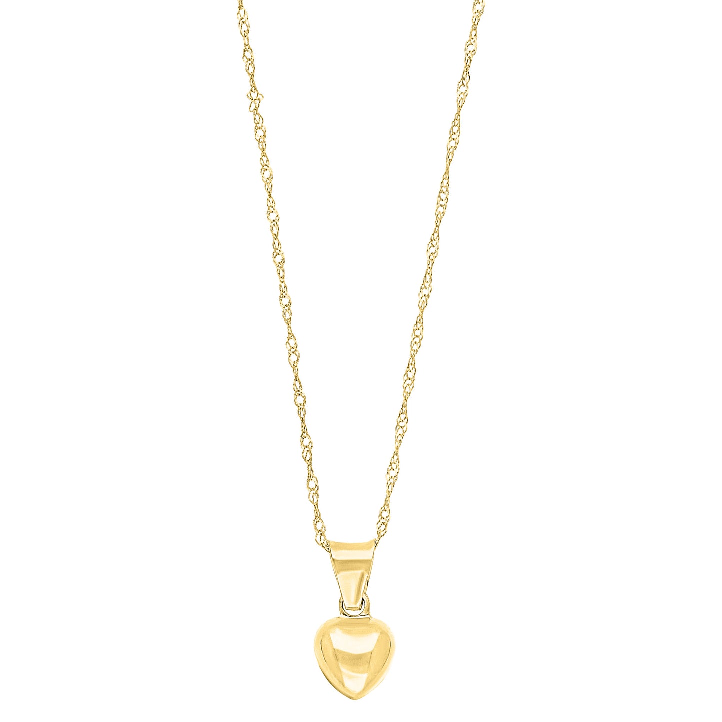 Gargantilla Corazón Abombado en Oro 10k