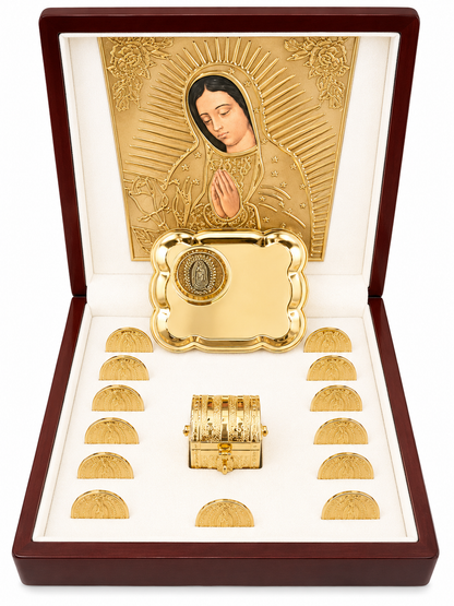Arras Matrimoniales en Chapa de Oro con Estuche de Madera
