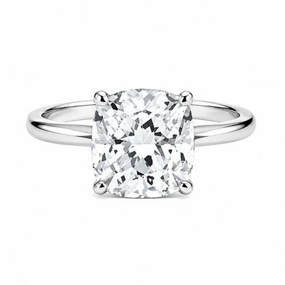 Solitario Oro 14k Diamante Natural Corte Cushion 0.50ct