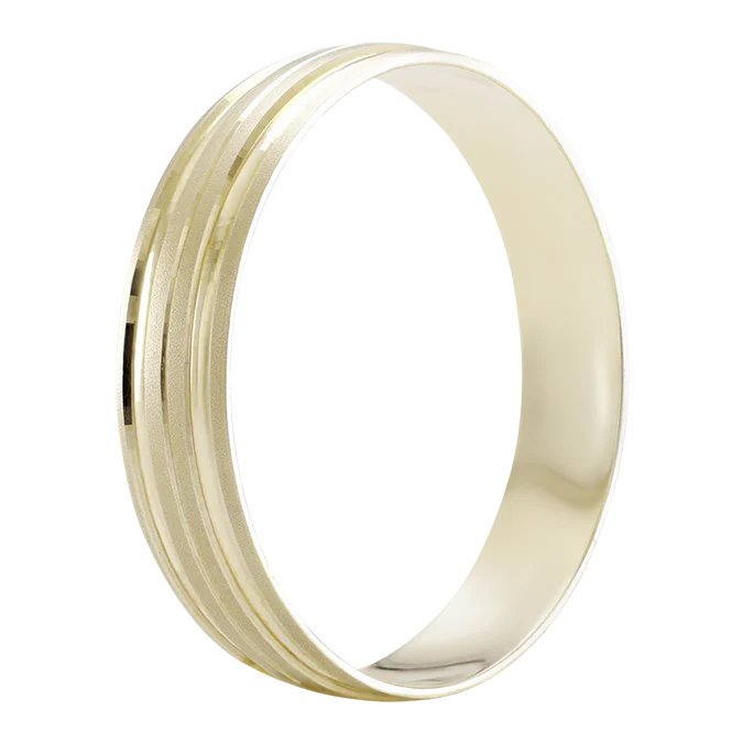 Argolla en Oro de 14k mm con Líneas