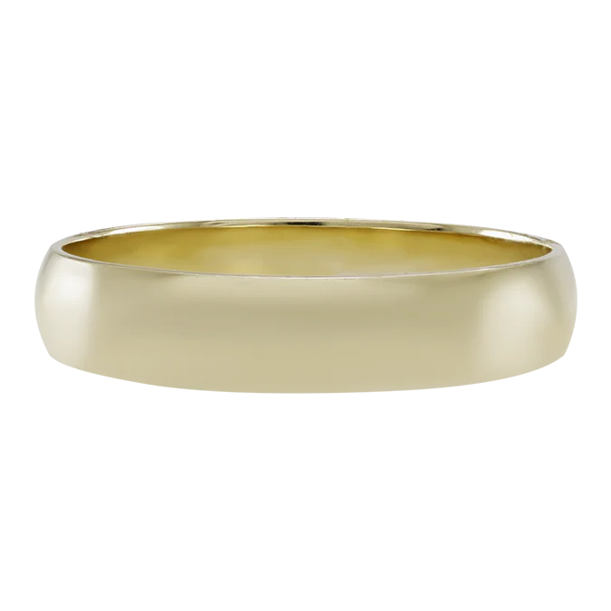 Argolla Media Caña en Oro 14k de 4mm