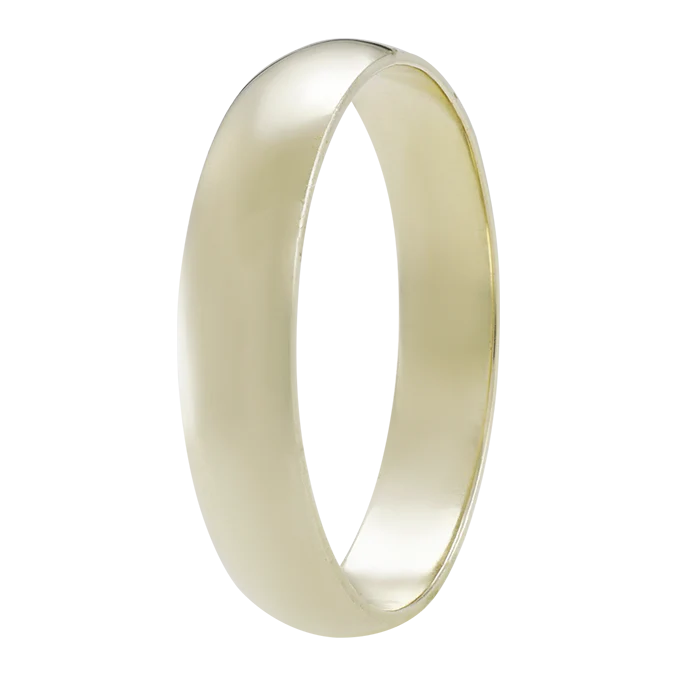 Argolla Media Caña en Oro 14k de 4mm