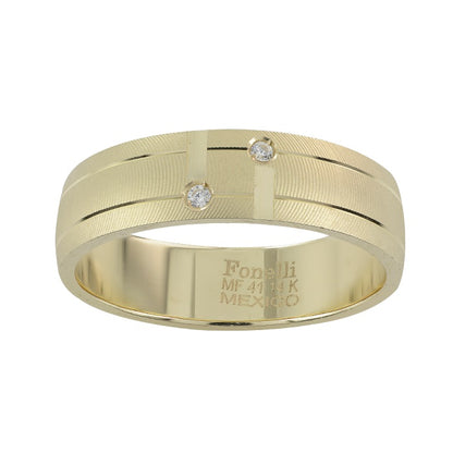 Argolla en Oro Amarillo 14k con Circonias