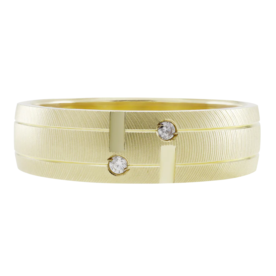Argolla en Oro Amarillo 14k con Circonias